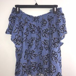 Lush floral off the shoulder top